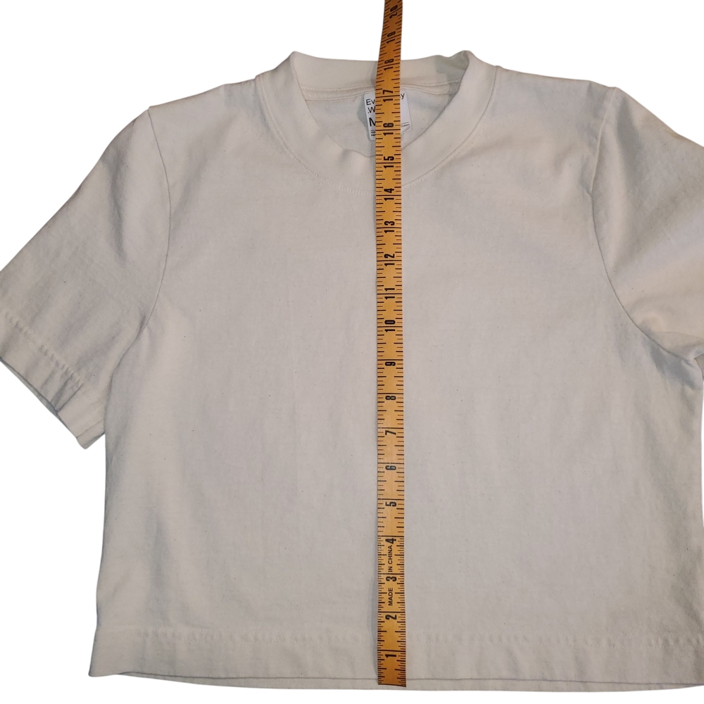 EVERYBODY.WORLD Baby Trash Tee Short Sleeve Cropped Cream Size Medium - Picture 6 of 6